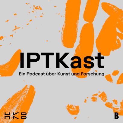 Das Logo des Podcasts IPTKast in den Farben Grau und Orange.